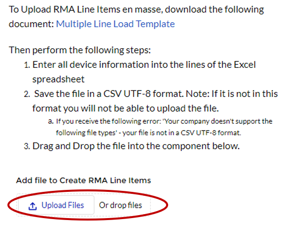 Service - Customer Portal - Create RMA